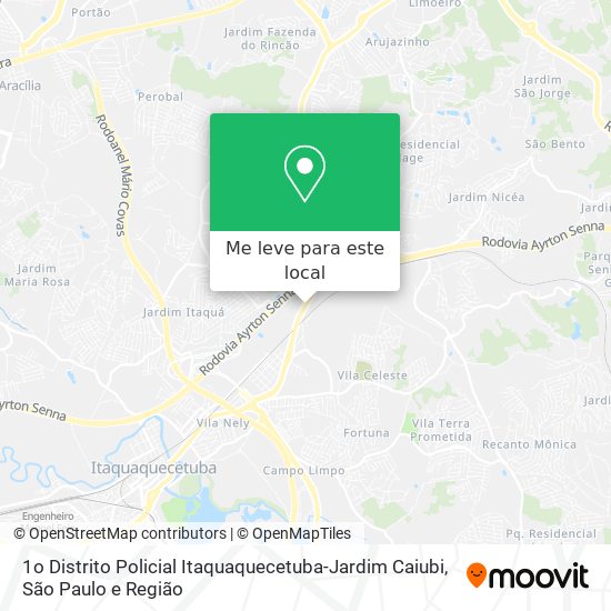 1o Distrito Policial Itaquaquecetuba-Jardim Caiubi mapa