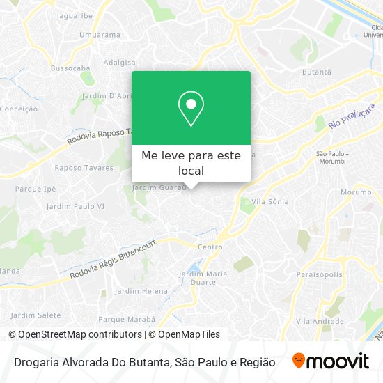 Drogaria Alvorada Do Butanta mapa