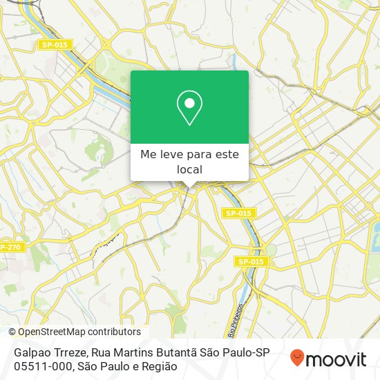 Galpao Trreze, Rua Martins Butantã São Paulo-SP 05511-000 mapa