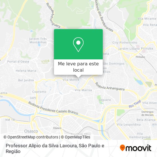 Professor Alípio da Silva Lavoura mapa