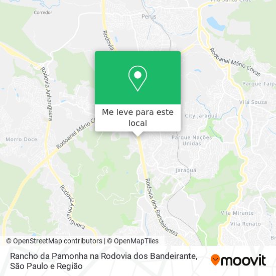 Rancho da Pamonha na Rodovia dos Bandeirante mapa