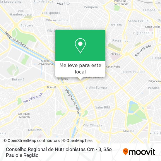 Conselho Regional de Nutricionistas Crn - 3 mapa