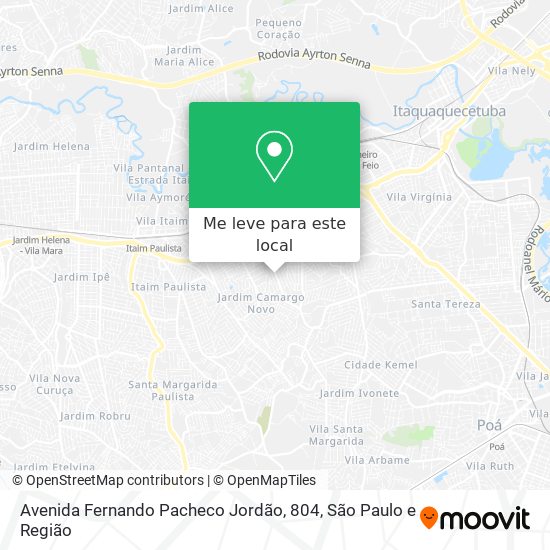 Avenida Fernando Pacheco Jordão, 804 mapa