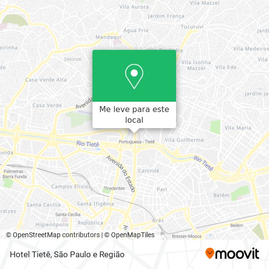 Hotel Tietê mapa