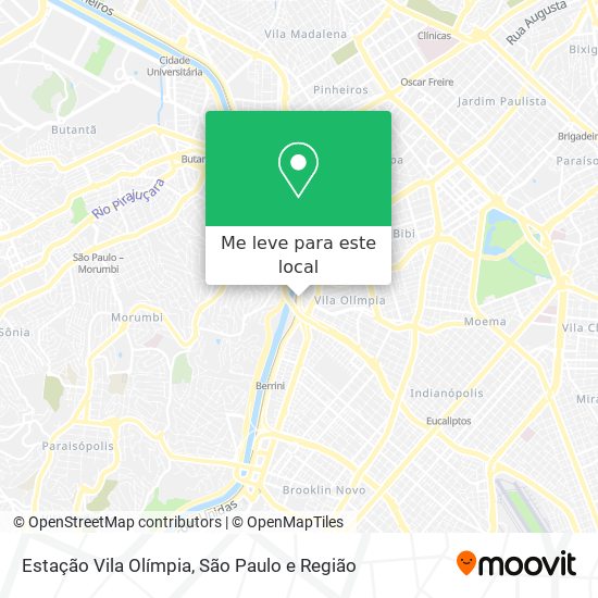Estação Vila Olímpia mapa