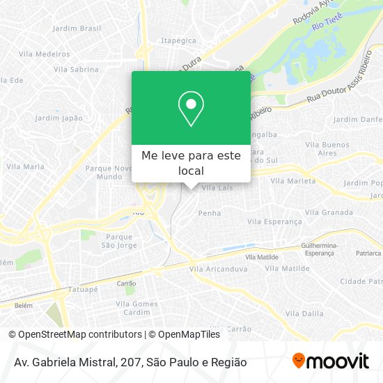 Av. Gabriela Mistral, 207 mapa