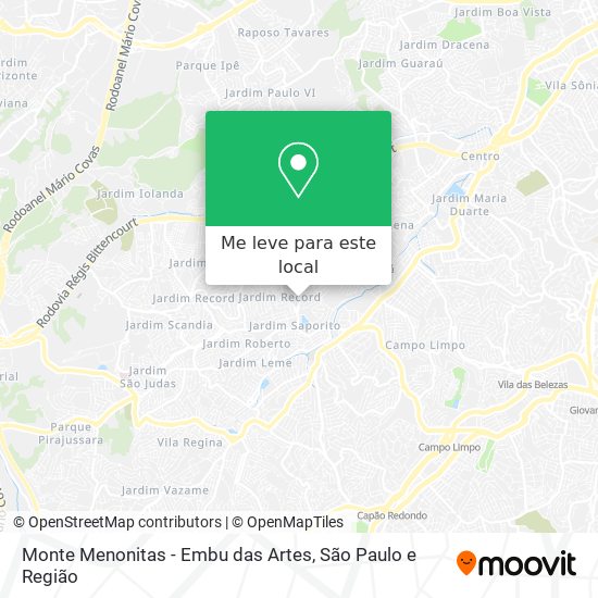 Monte Menonitas - Embu das Artes mapa