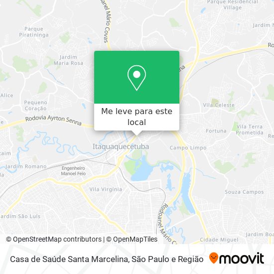 Casa de Saúde Santa Marcelina mapa