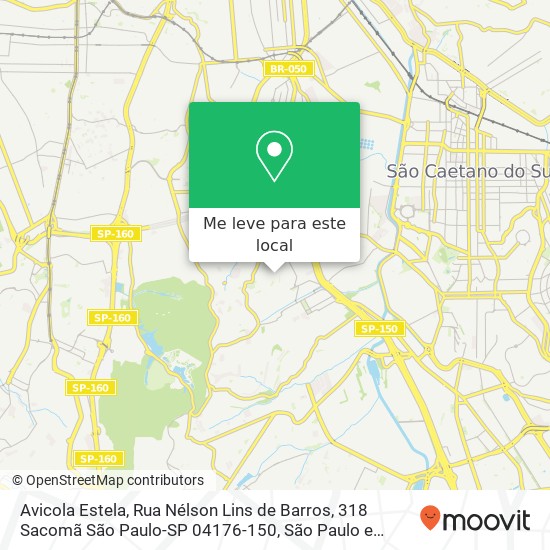 Avicola Estela, Rua Nélson Lins de Barros, 318 Sacomã São Paulo-SP 04176-150 mapa