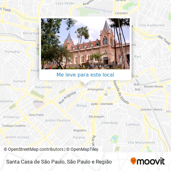Santa Casa de São Paulo mapa