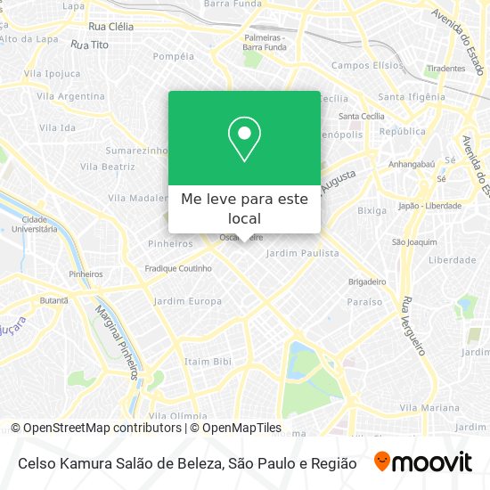 Celso Kamura Salão de Beleza mapa