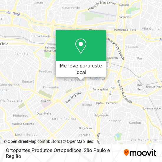 Ortopartes Produtos Ortopedicos mapa