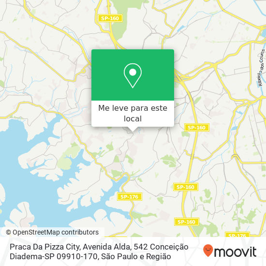 Praca Da Pizza City, Avenida Alda, 542 Conceição Diadema-SP 09910-170 mapa