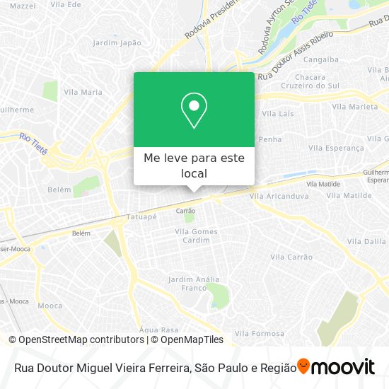 Rua Doutor Miguel Vieira Ferreira mapa