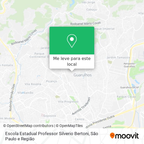 Escola Estadual Professor Silverio Bertoni mapa