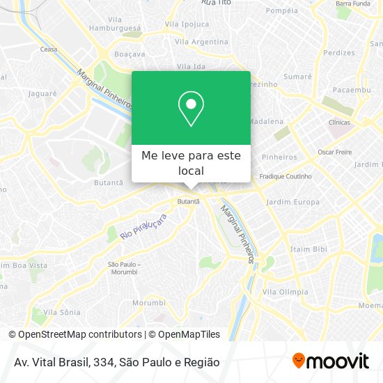 Av. Vital Brasil, 334 mapa