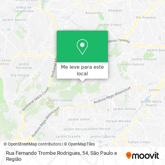 Rua Fernando Trombe Rodrigues, 54 mapa