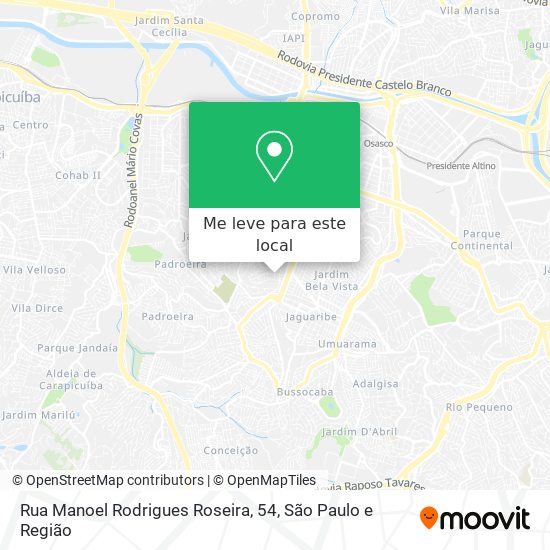 Rua Manoel Rodrigues Roseira, 54 mapa