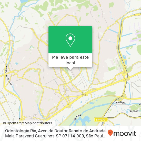 Odontologia Ria, Avenida Doutor Renato de Andrade Maia Paraventi Guarulhos-SP 07114-000 mapa