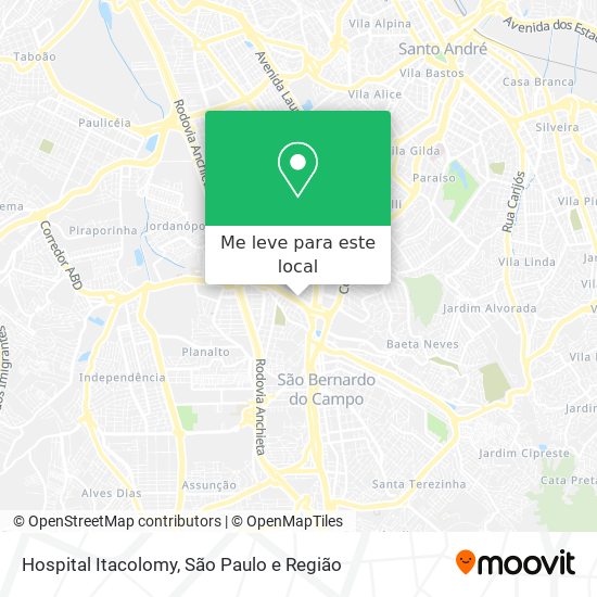 Hospital Itacolomy mapa