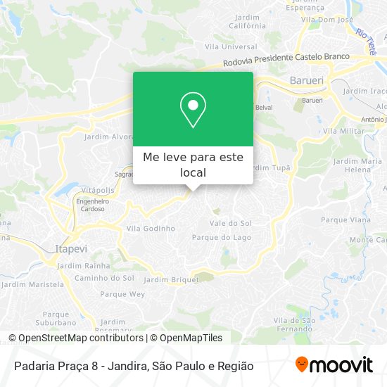 Padaria Praça 8 - Jandira mapa