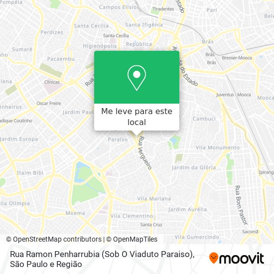 Rua Ramon Penharrubia (Sob O Viaduto Paraiso) mapa