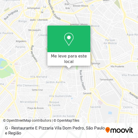 G - Restaurante E Pizzaria Vila Dom Pedro mapa