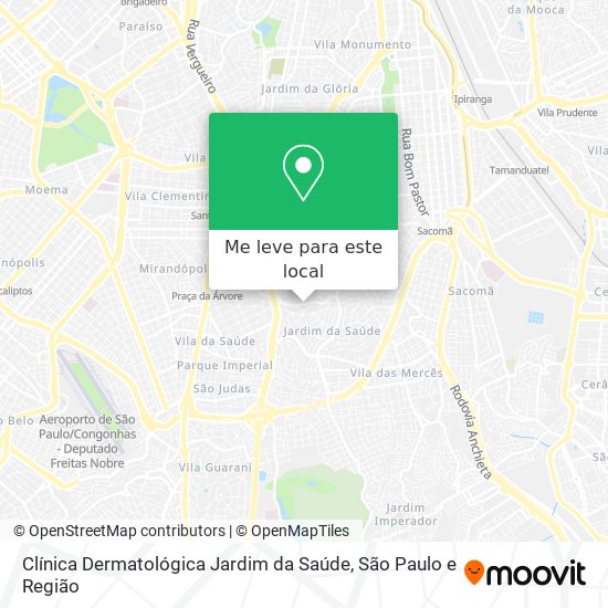 Clínica Dermatológica Jardim da Saúde mapa