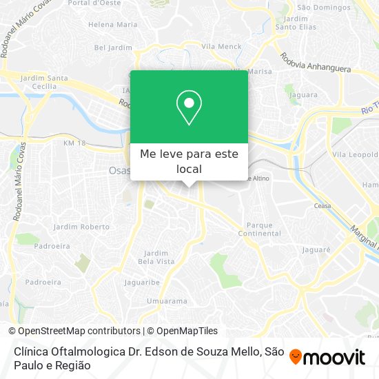 Clínica Oftalmologica Dr. Edson de Souza Mello mapa