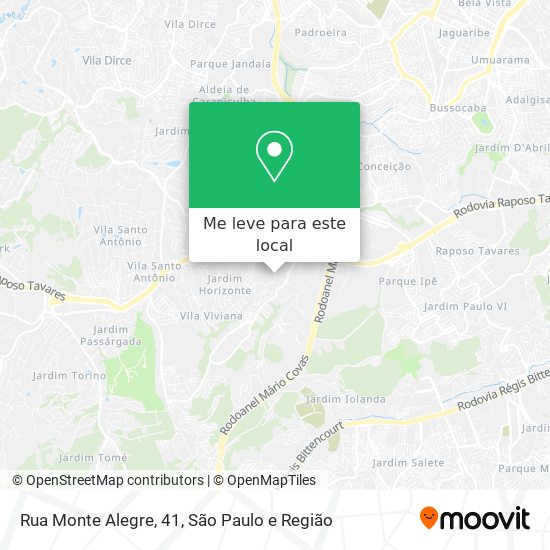 Rua Monte Alegre, 41 mapa