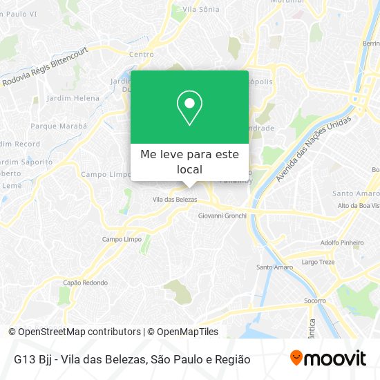 G13 Bjj - Vila das Belezas mapa