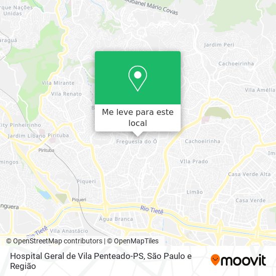 Hospital Geral de Vila Penteado-PS mapa
