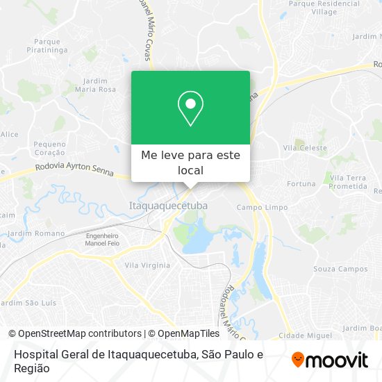 Hospital Geral de Itaquaquecetuba mapa