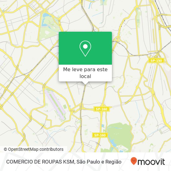 COMERCIO DE ROUPAS KSM, Avenida Jabaquara Saúde São Paulo-SP 04045-010 mapa