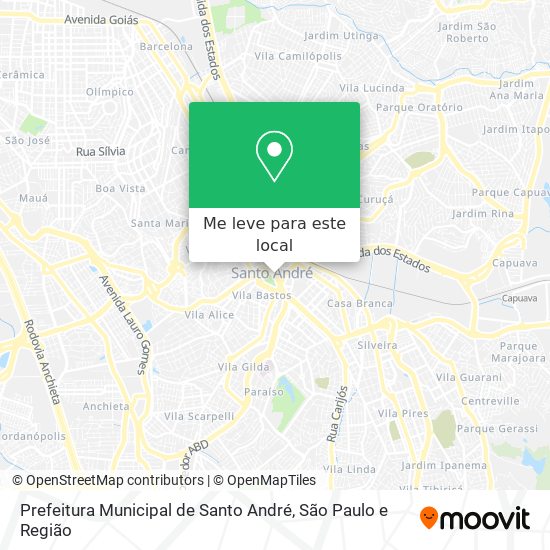 Prefeitura Municipal de Santo André mapa