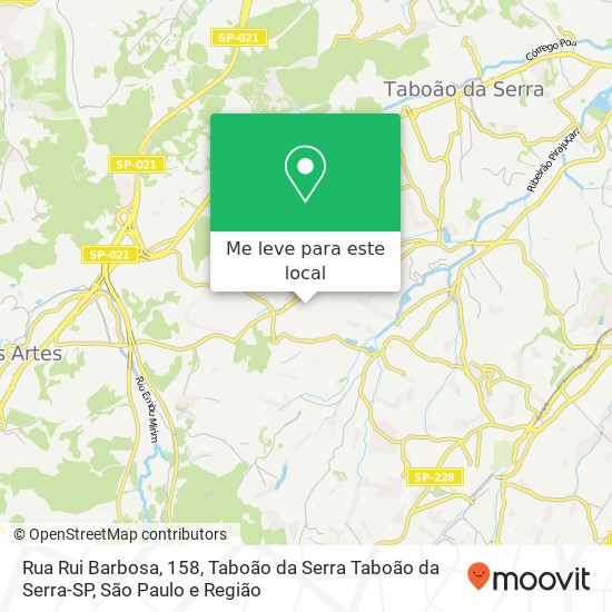 Rua Rui Barbosa, 158, Taboão da Serra Taboão da Serra-SP mapa