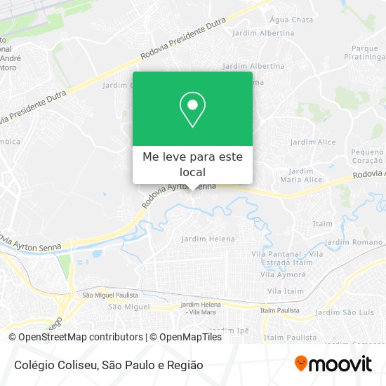 Colégio Coliseu mapa