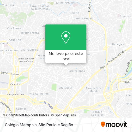 Colégio Memphis mapa