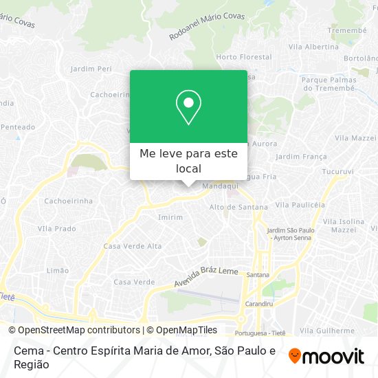Cema - Centro Espírita Maria de Amor mapa