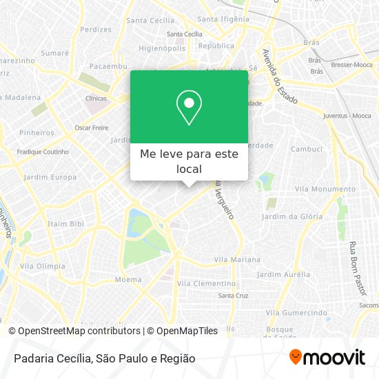 Padaria Cecília mapa