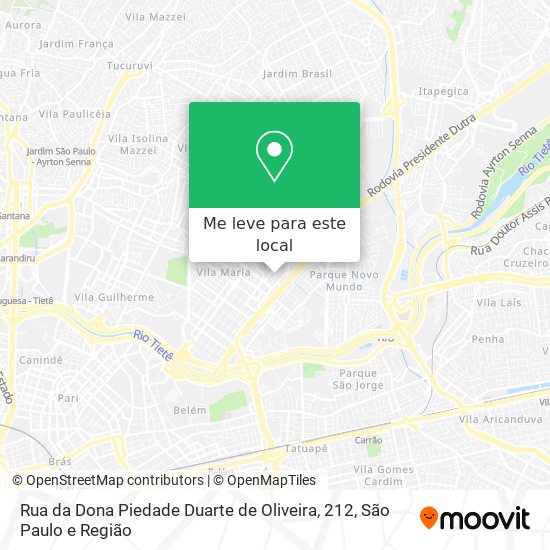 Rua da Dona Piedade Duarte de Oliveira, 212 mapa