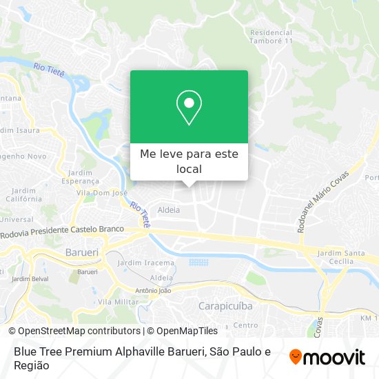 Blue Tree Premium Alphaville Barueri mapa