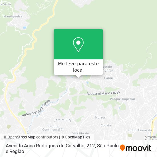 Avenida Anna Rodrigues de Carvalho, 212 mapa