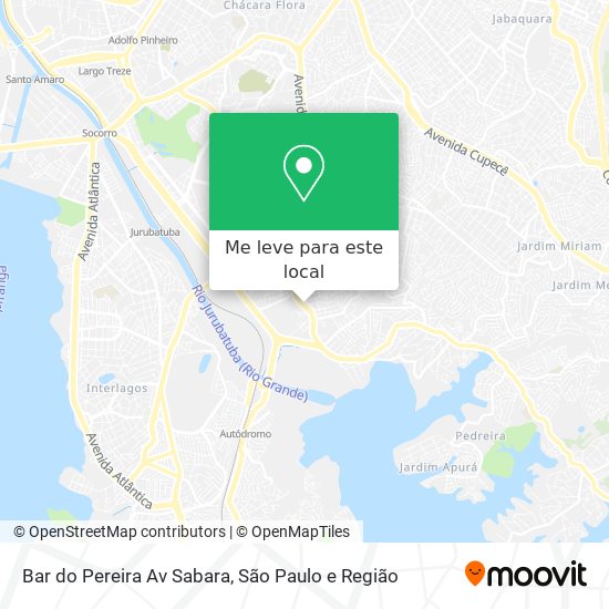 Bar do Pereira Av Sabara mapa