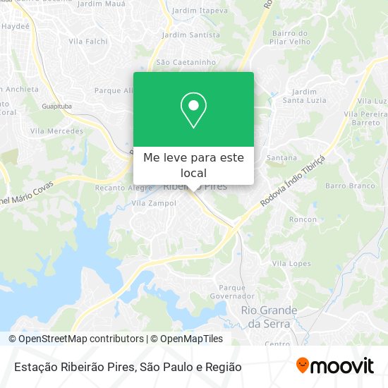 Estação Ribeirão Pires mapa