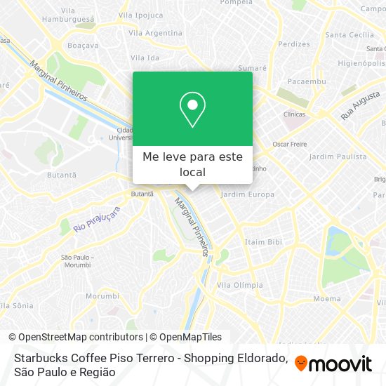 Starbucks Coffee Piso Terrero - Shopping Eldorado mapa