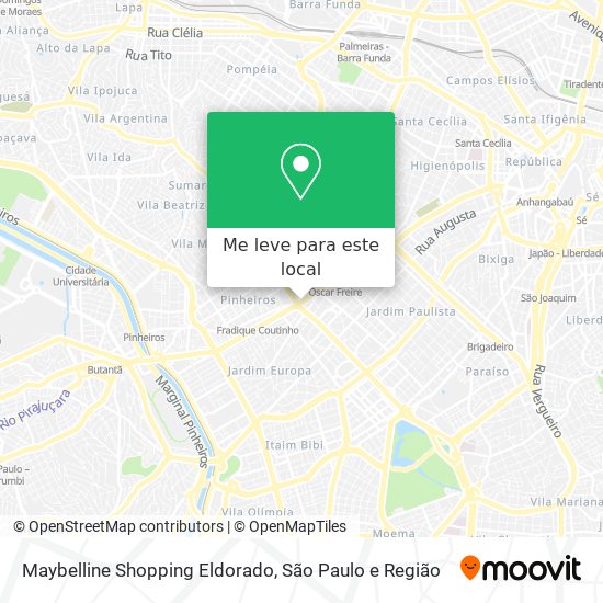 Maybelline Shopping Eldorado mapa