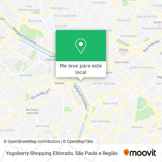 Yogoberry-Shopping Eldorado mapa