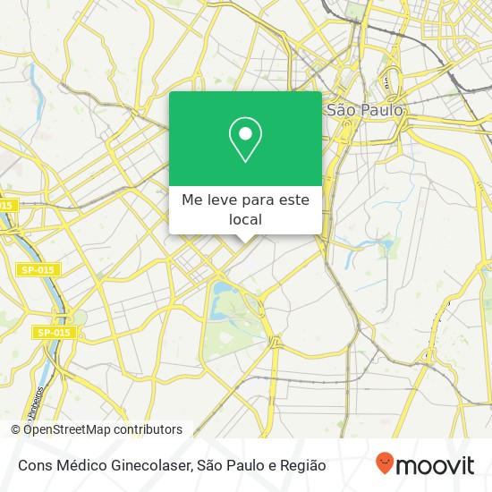 Cons Médico Ginecolaser, Avenida Brigadeiro Luís Antônio Jardim Paulista São Paulo-SP 01401-001 mapa