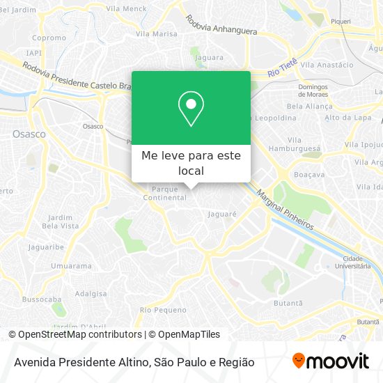 Avenida Presidente Altino mapa